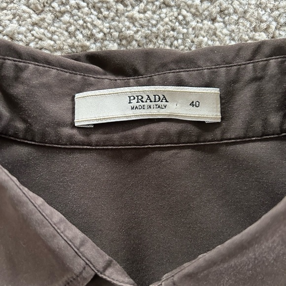Prada brown button down. Size 40. Offers considered! - Picture 2 of 5